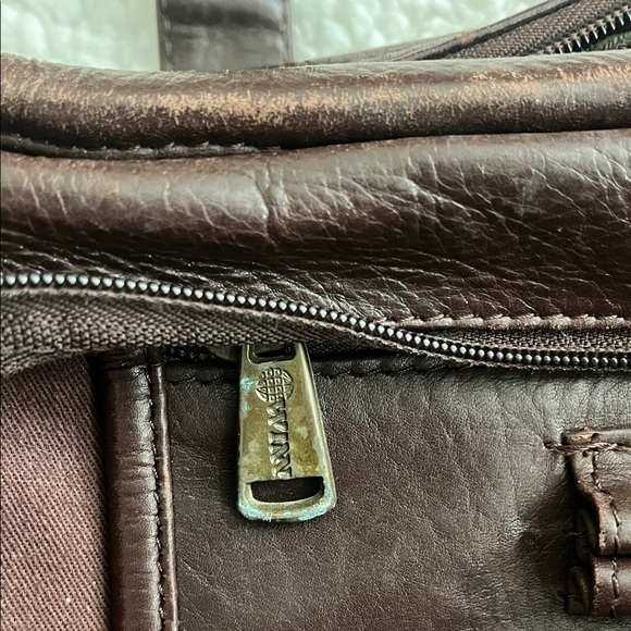 Dark Brown Leather Men's Work Bag, Computer Bag - Picture 2 of 11